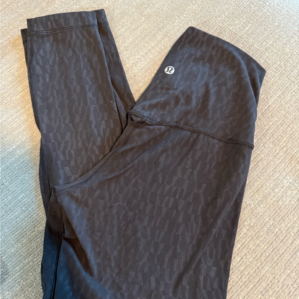 Lululemon Athletica Black Patterned Leggings 23”